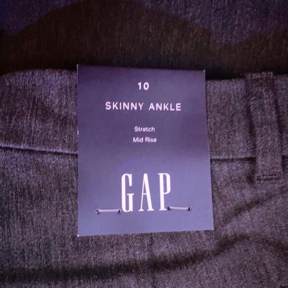 GAP Signature Skinny Ankle Dress Pants – Size 10 | Stretch Mid-Rise Charcoal - Picture 9 of 12
